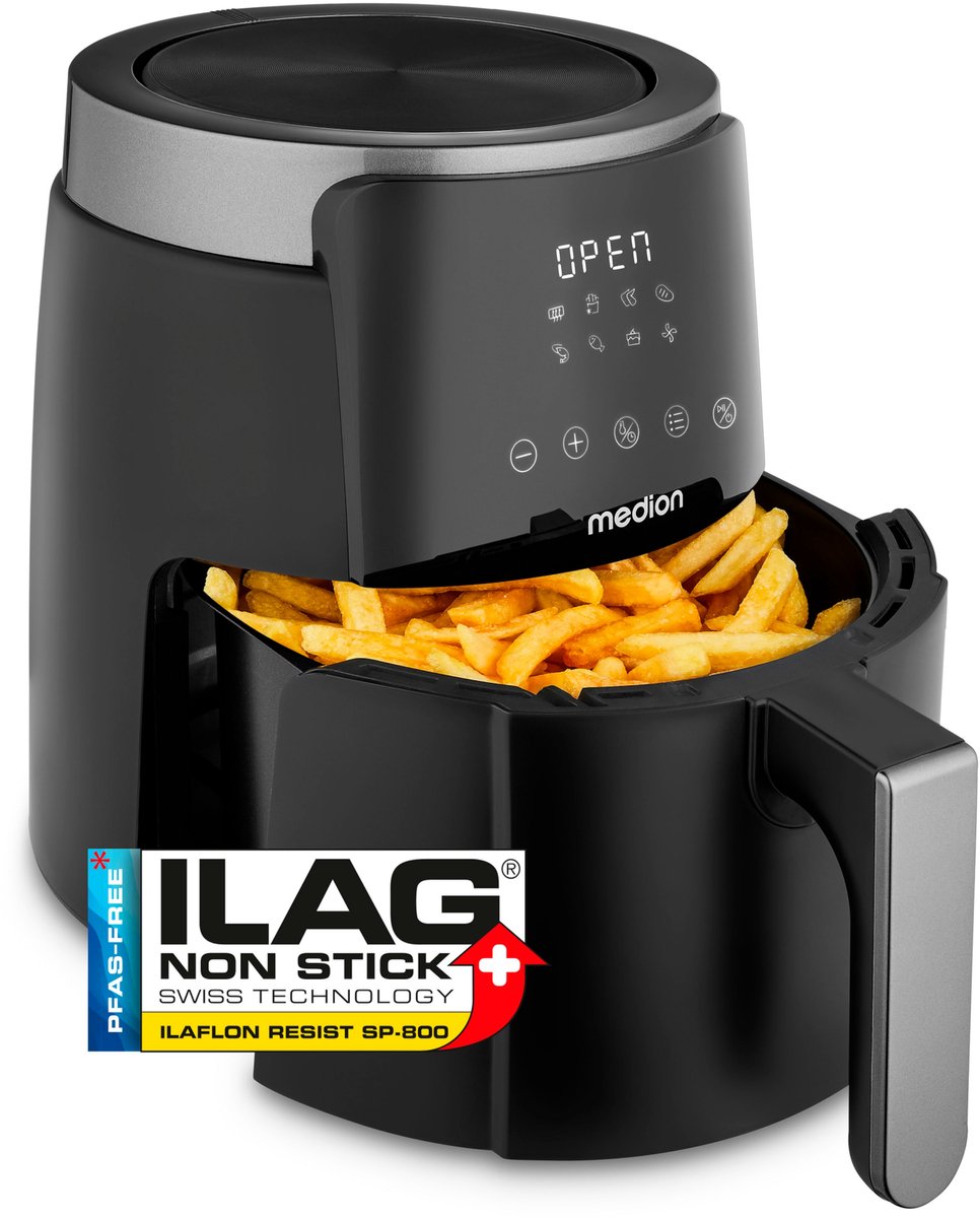 MEDION Airfryer P40 L MD13030 zwart