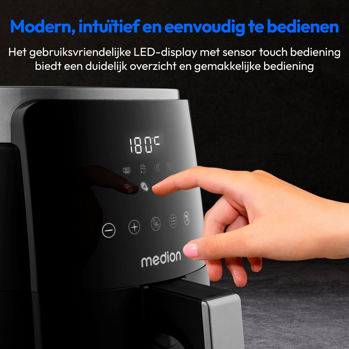 MEDION Airfryer P40 L MD13030 zwart