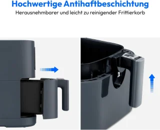 MEDION E40 XL heteluchtfriteuse, matgrijs