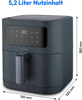 MEDION E40 XL heteluchtfriteuse, matgrijs