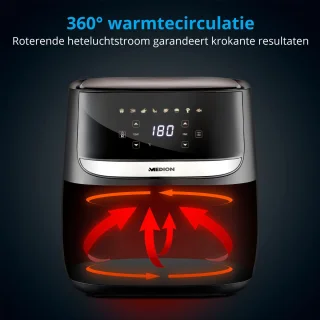 MEDION MD10532 Heteluchtfriteuse 5,7L Zwart