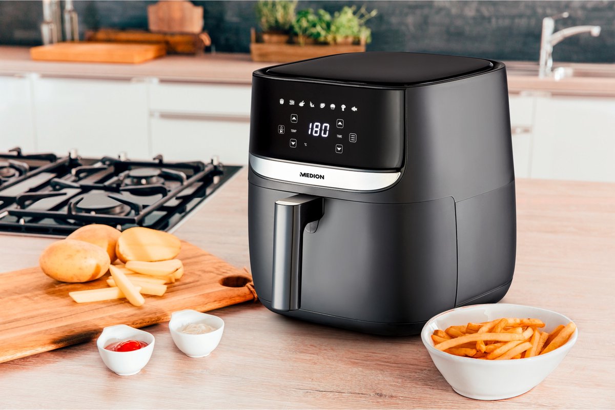 MEDION MD10532 Heteluchtfriteuse 5,7L Zwart