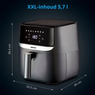 MEDION MD10532 Heteluchtfriteuse 5,7L Zwart