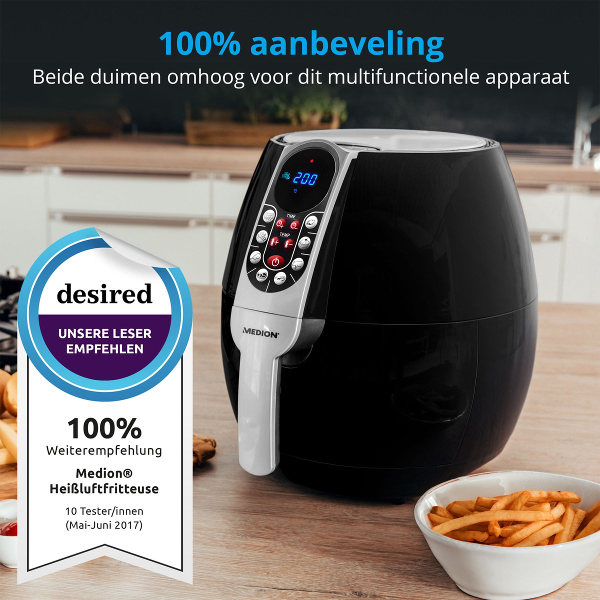 MEDION MD17320 friteuse 4L zwart