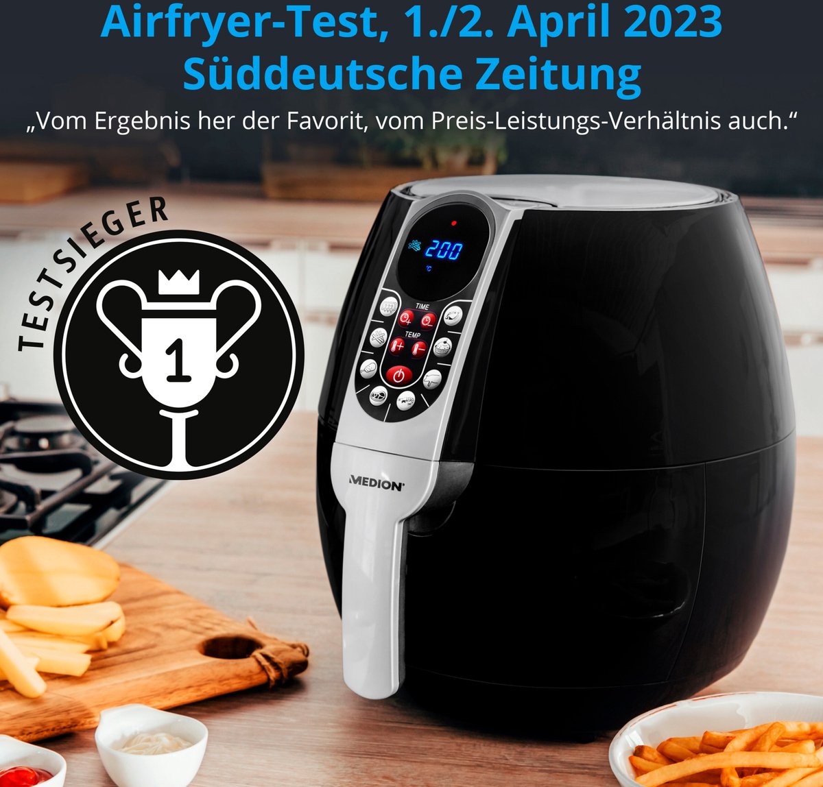 MEDION MD17320 friteuse 4L zwart