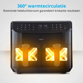 MEDION P20 XXL Dubbele Airfryer 8,7L Zwart