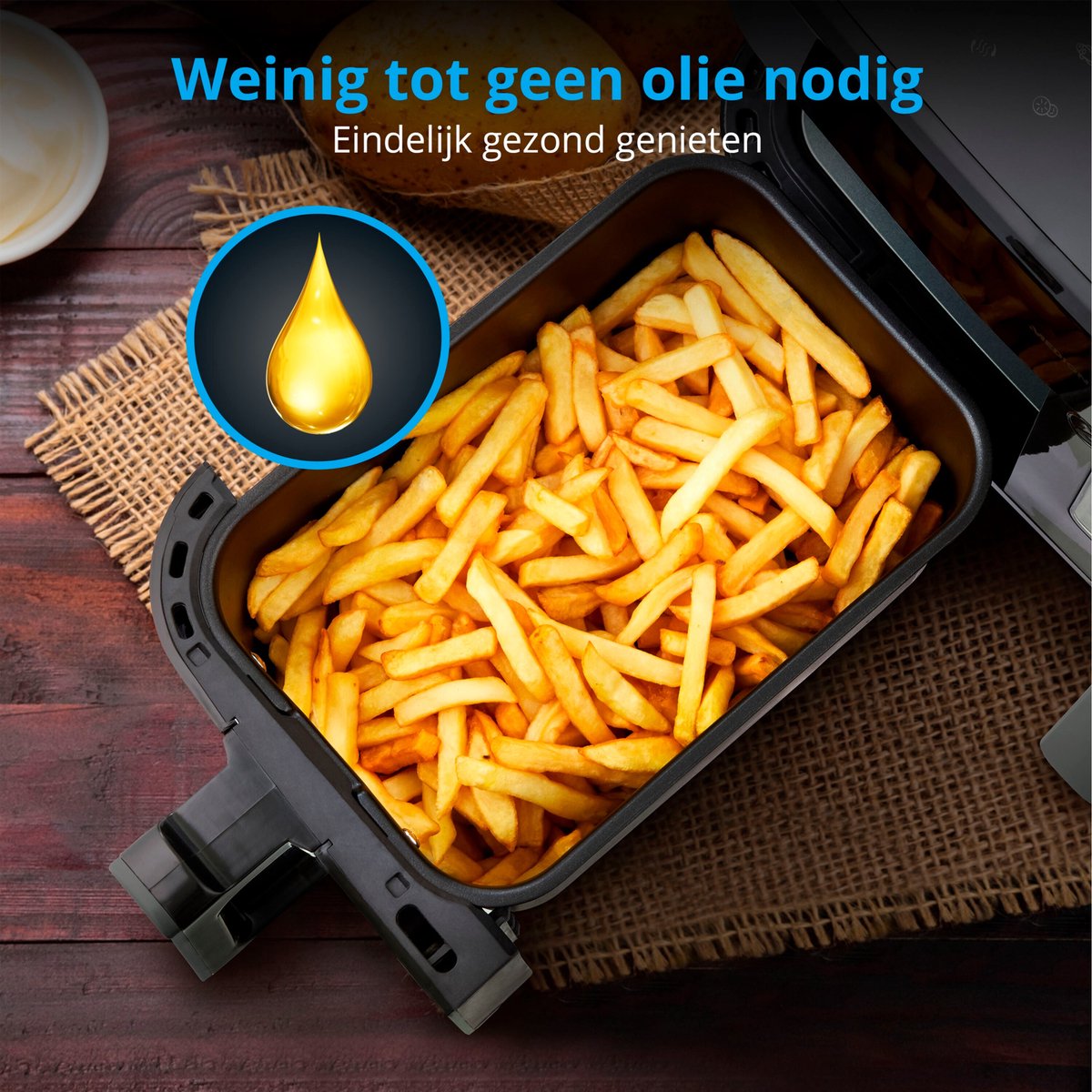MEDION P20 XXL Dubbele Airfryer 8,7L Zwart