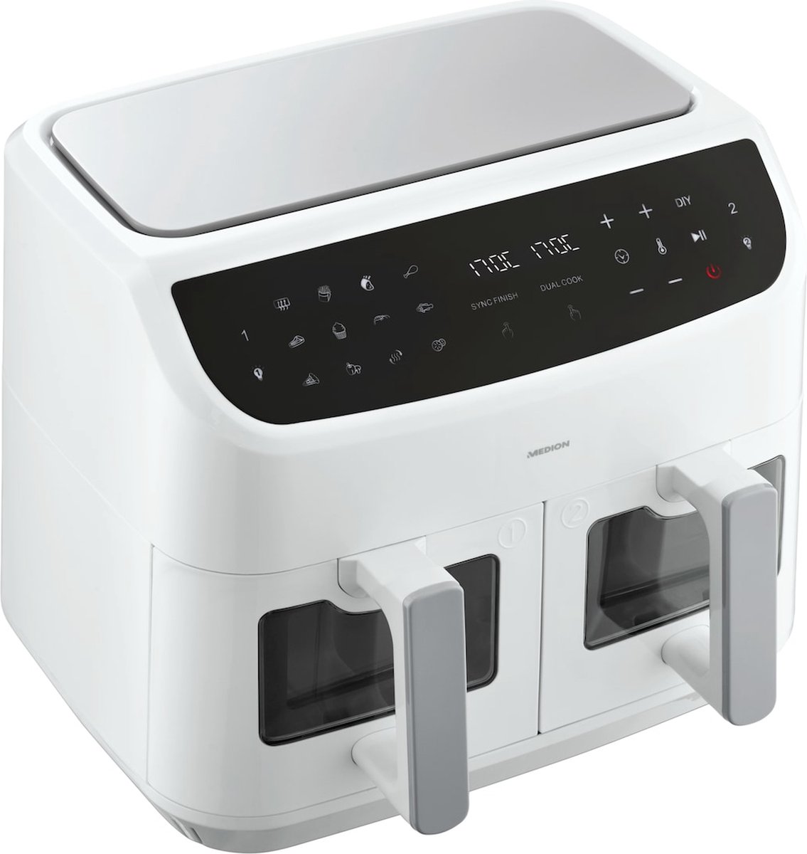 MEDION P20 XXL Dubbele Airfryer wit