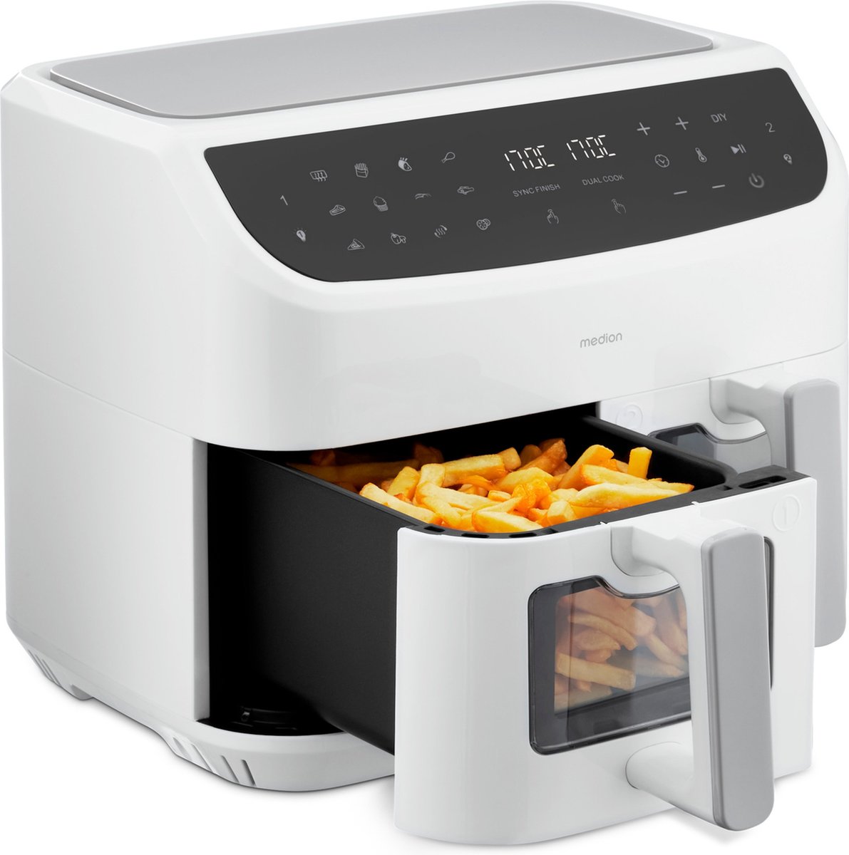 MEDION P20 XXL Dubbele Airfryer wit