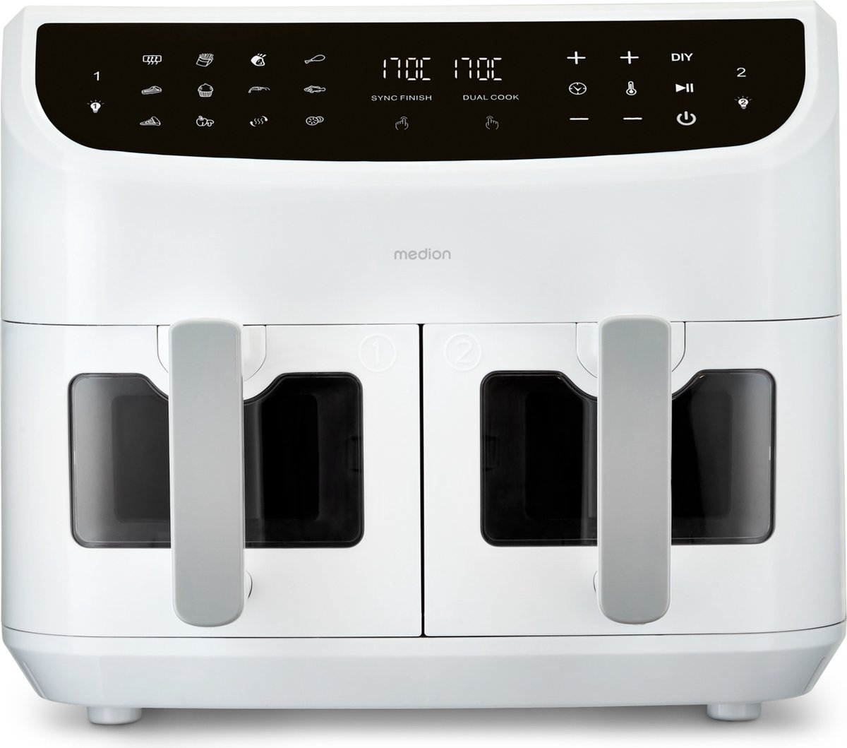 MEDION P20 XXL Dubbele Airfryer wit