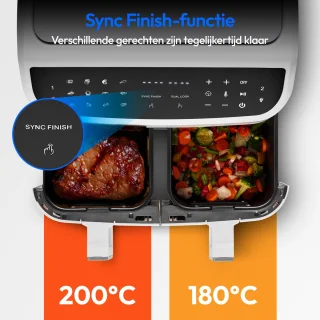 MEDION P20 XXL Dubbele Airfryer wit