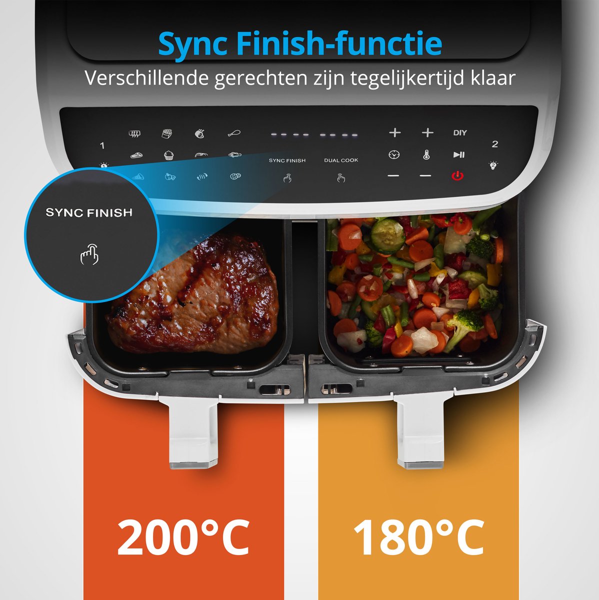 MEDION P20 XXL Dubbele Airfryer wit