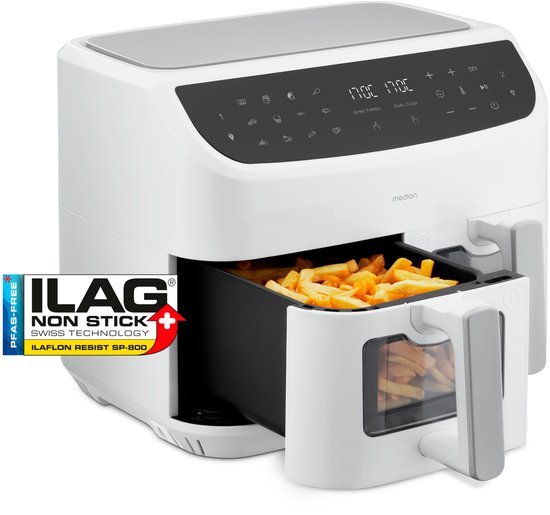 MEDION P20 XXL Dubbele Airfryer wit