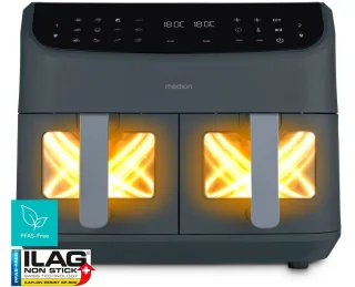 MEDION P20 XXL Heißluftfritteuse MD11760 matt grau