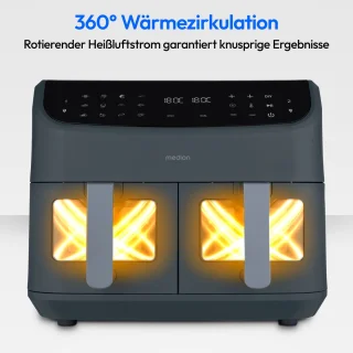 MEDION P20 XXL Heißluftfritteuse MD11760 matt grau