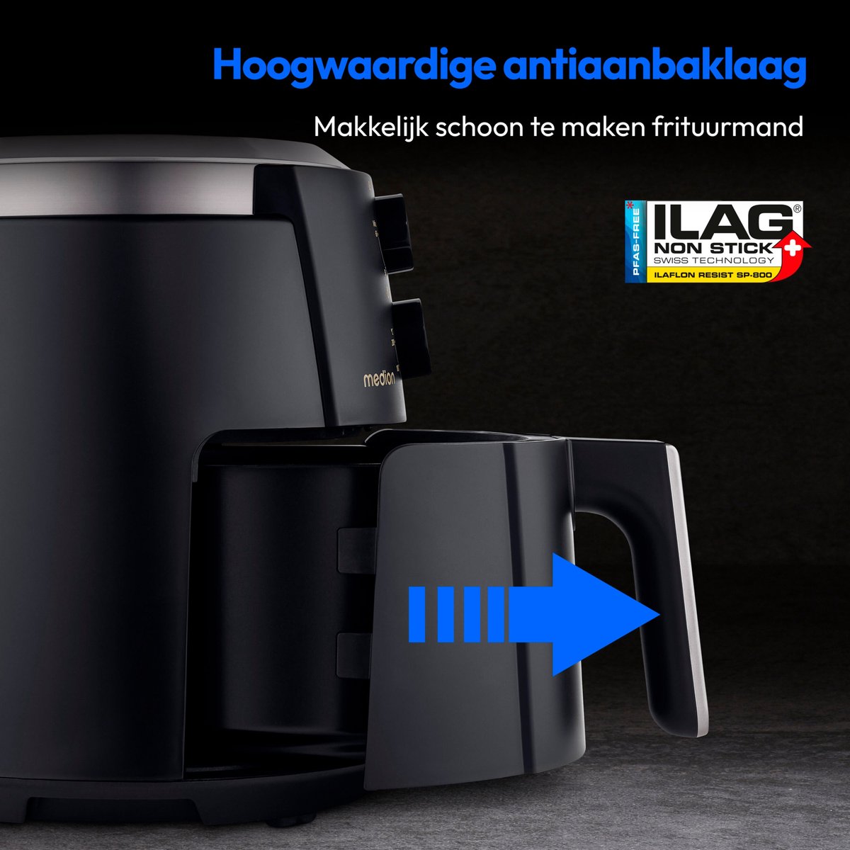 MEDION P30 L Heteluchtfriteuse 4,7L MD13020 zwart