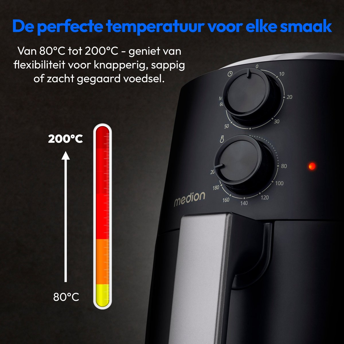 MEDION P30 L Heteluchtfriteuse 4,7L MD13020 zwart