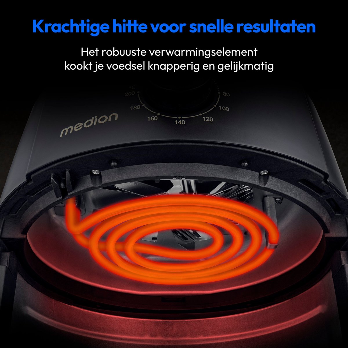 MEDION P30 L Heteluchtfriteuse 4,7L MD13020 zwart