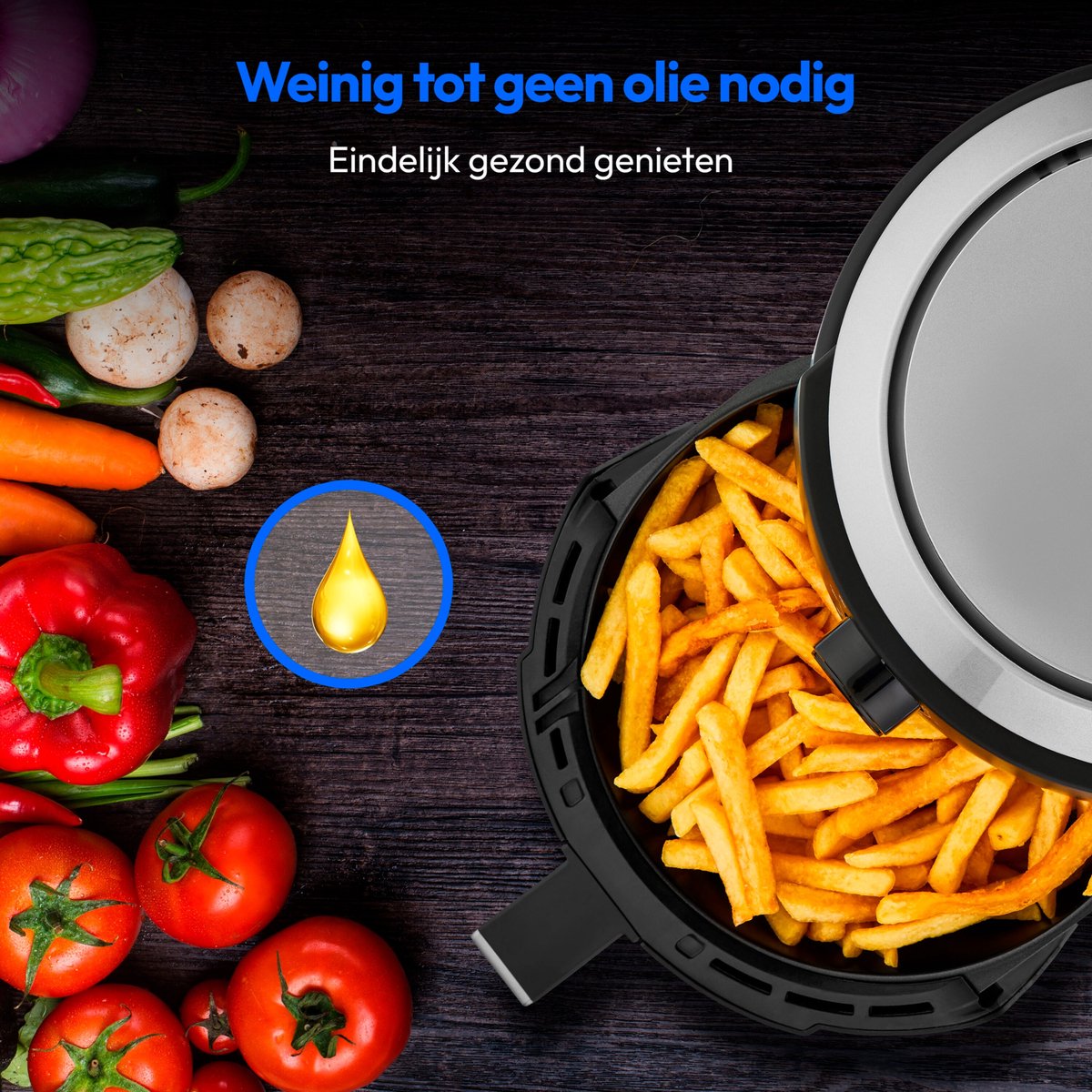 MEDION P30 L Heteluchtfriteuse 4,7L MD13020 zwart