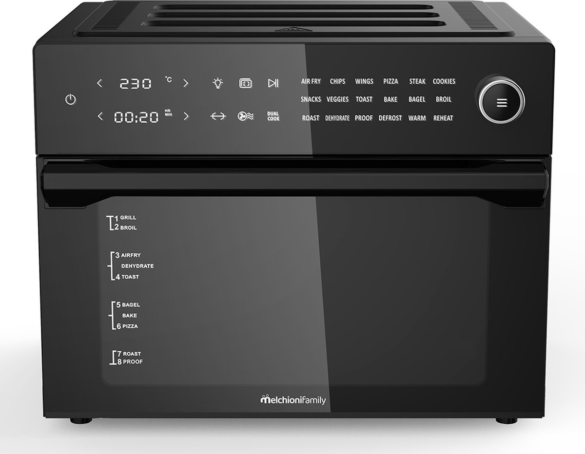 Melchioni 118340032 heteluchtfriteuse 30L zwart