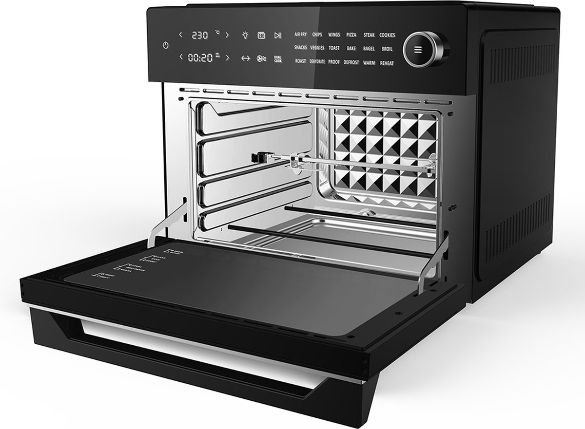 Melchioni 118340032 heteluchtfriteuse 30L zwart