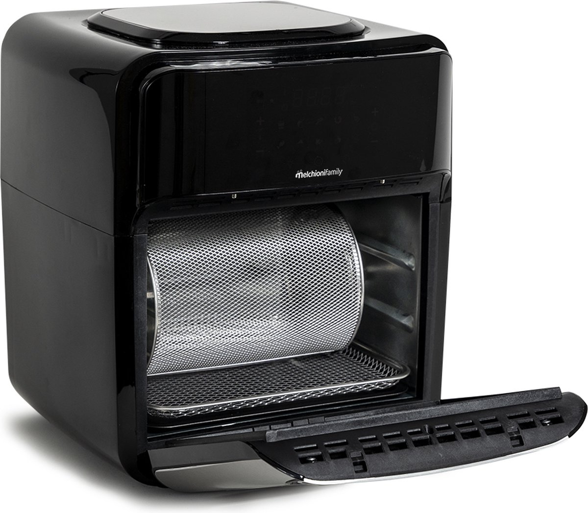 Melchioni 118340034 Heteluchtfriteuse 12L Zwart Roestvrijstaal