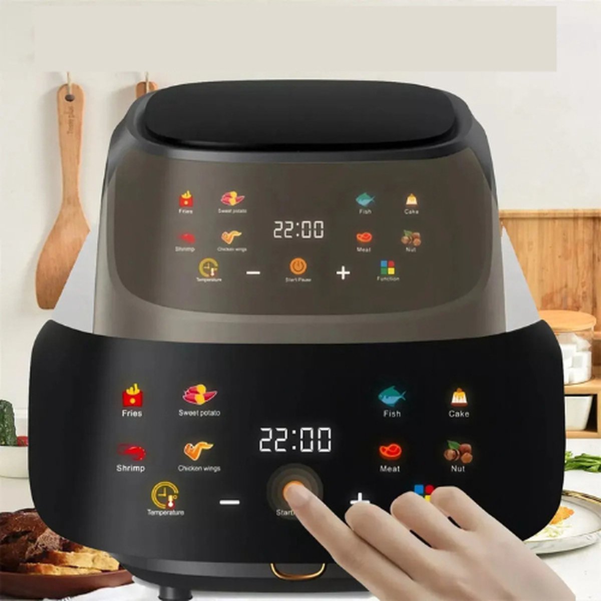 Mercadome Airfryer Heteluchtfriteuse 6L Zwart