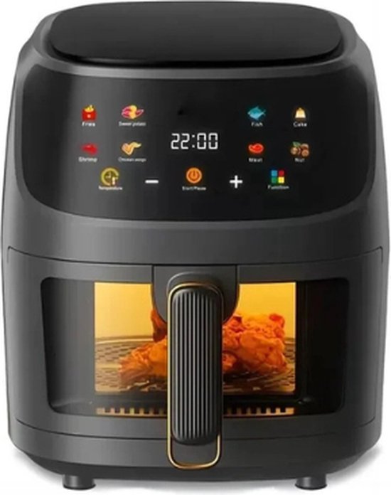 Mercadome Airfryer Heteluchtfriteuse 6L Zwart