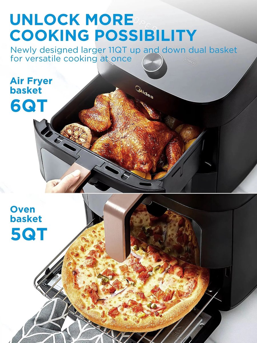 Merk Naam Heteluchtfriteuse XL 11L Wifi Touch Display