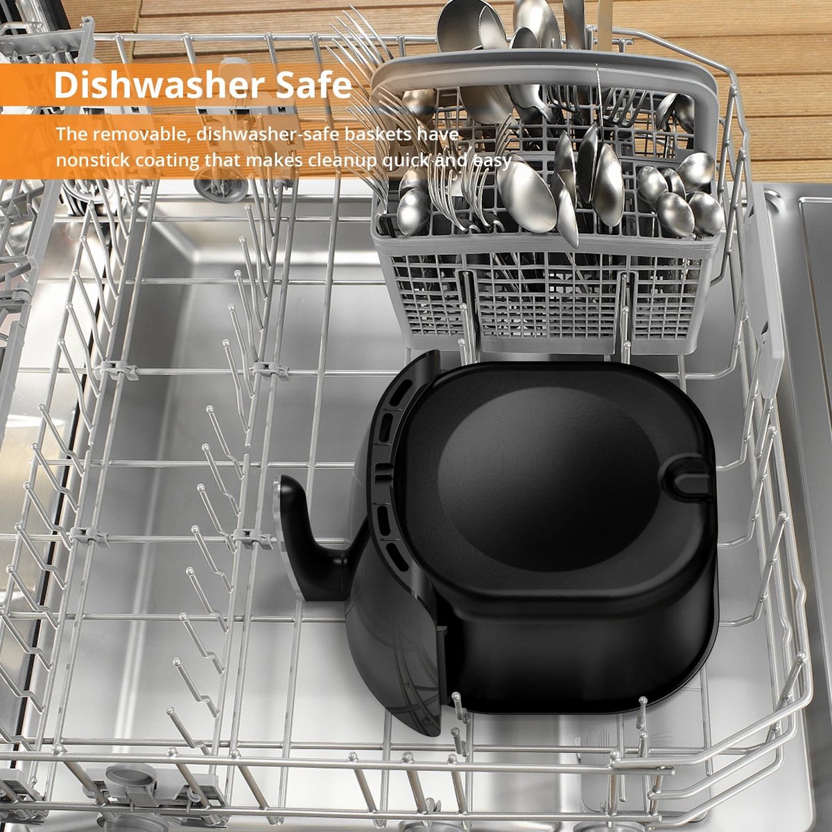 Merknaam Digitale Airfryer 8QT Zwart