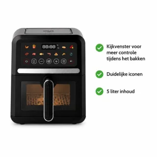 Michelino heteluchtfriteuse 5L zwart