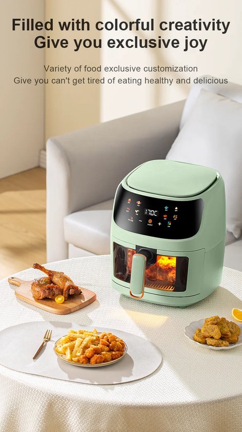 Microdata QF606 6L Airfryer Oven Groen