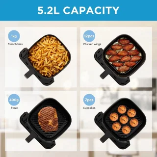 Midea MAD55000ADK Heteluchtfriteuse 5,5L Zwart