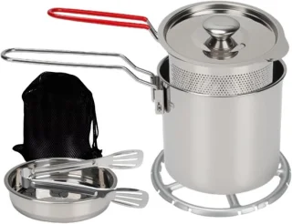 Mini friteuse 1.2 l zilver