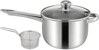 Mini friteuse - roestvrij staal - meerkleurig