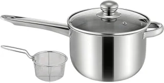 Mini-friteuse zilverkleurig