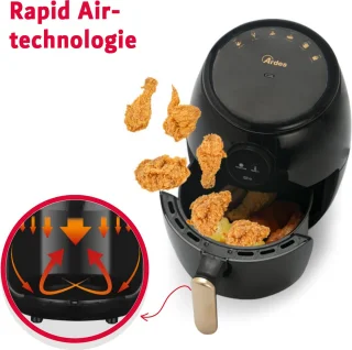 Mini Heteluchtfriteuse Digitaal 2L 200°C