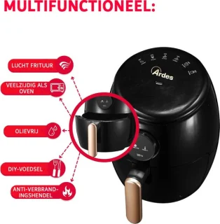 Mini Heteluchtfriteuse Digitaal 2L 200°C