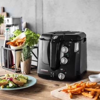 Mini Heteluchtfriteuse Roterende Mand