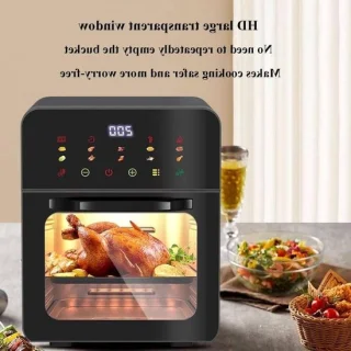 Mini-oven hetelucht airfryer 10 liter zwart
