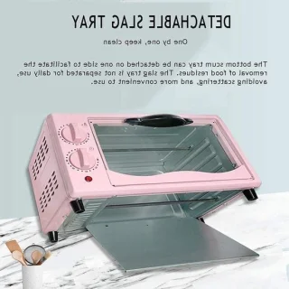 Mini oven heteluchtoven airfryer 12 liter roze