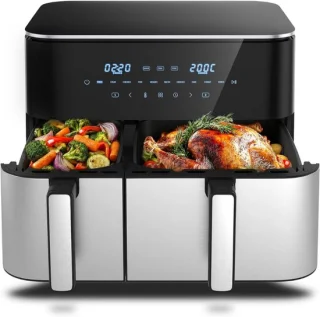 MKSS® Airfryer XXL - Dubbele Mand