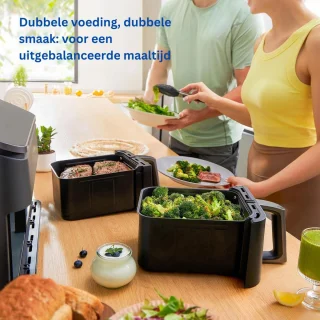MKSS® Dubbele Airfryer Duo 8.5L Zwart