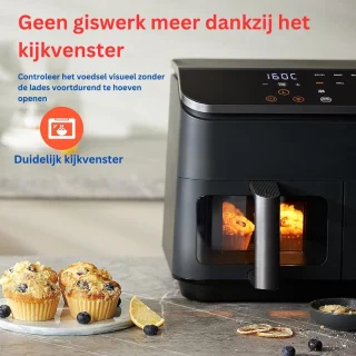 MKSS® Dubbele Airfryer Duo 8.5L Zwart