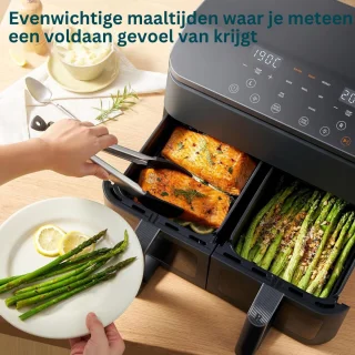 MKSS® Dubbele Airfryer Duo 8.5L Zwart