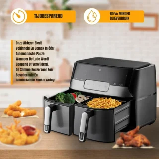 MMP® Dubbele Airfryer Heteluchtfriteuse