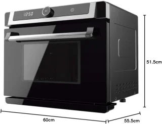 MMP® Stoomoven 60 cm Zwart