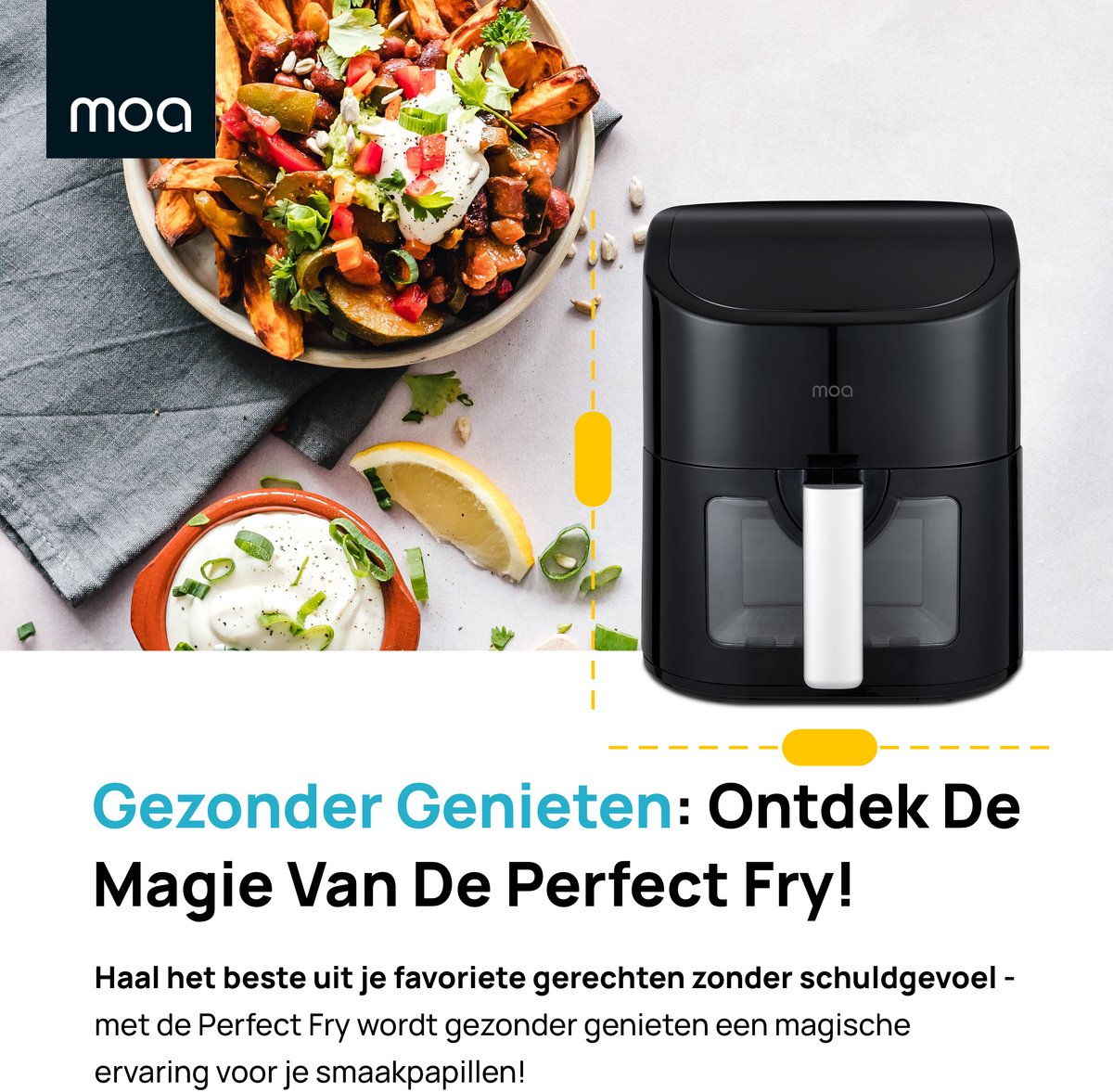 Wat vinden we goed aan de MOA Airfryer XL 4,5L Zwart