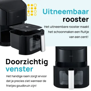 MOA Airfryer XL 4,5L Zwart