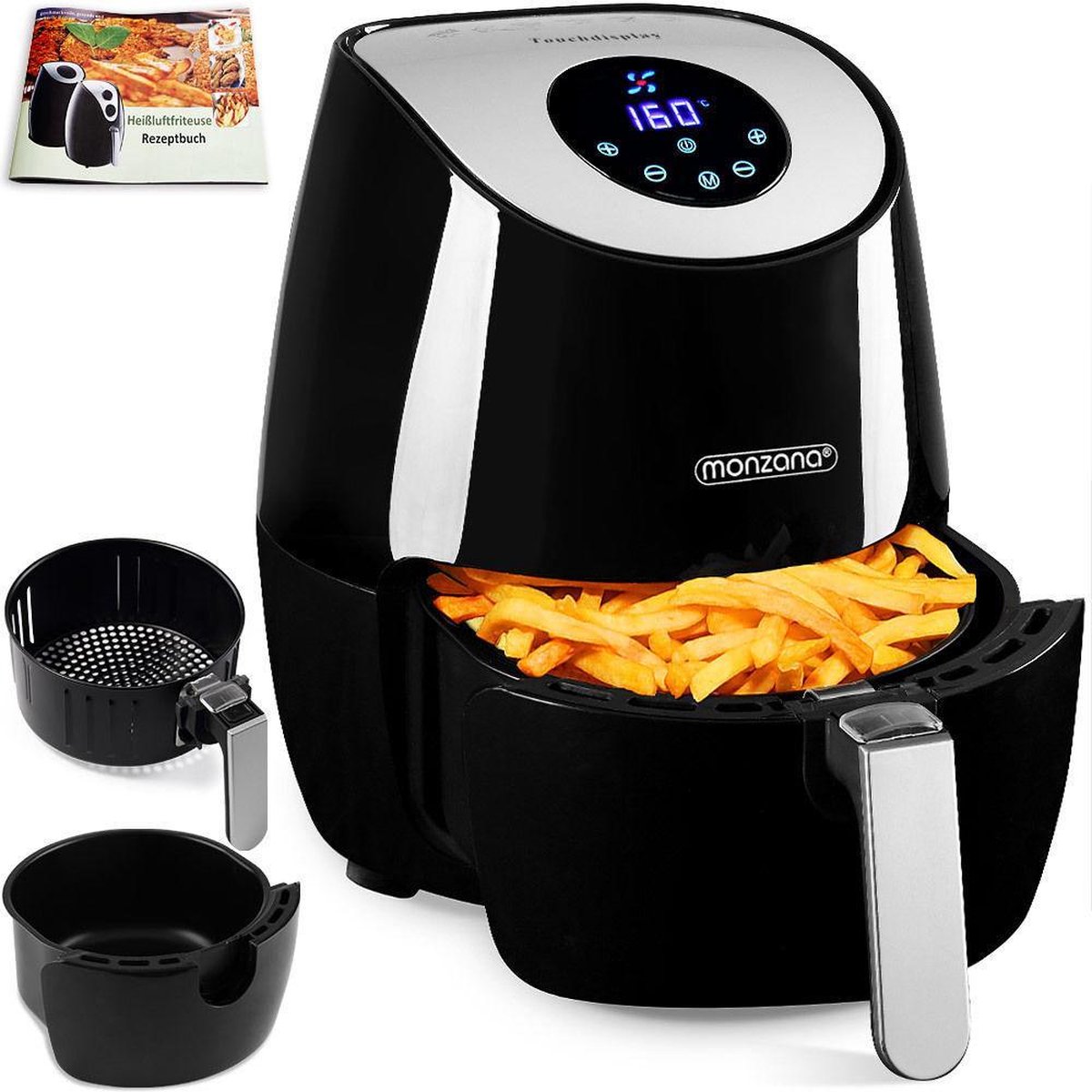 Monzana Heteluchtfriteuse 3,6L Zwart